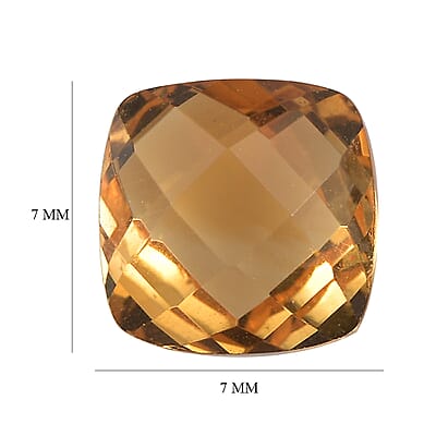 Set of 2 AA Brazilian Citrine (Cush 7x7 mm) 2.51 ctw