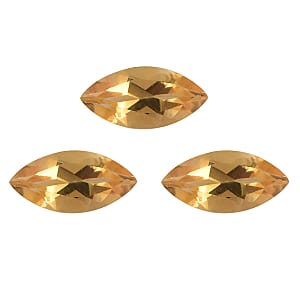 Set of 3 Brazilian Citrine (Mrq 8x4 mm) 1.28 ctw
