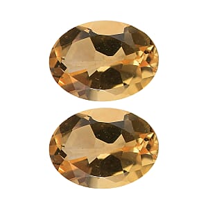 Set of 2 Brazilian Citrine (Oval 7x5 mm) 1.29 ctw