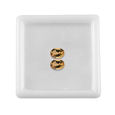 Set of 2 Brazilian Citrine (Oval 7x5 mm) 1.29 ctw