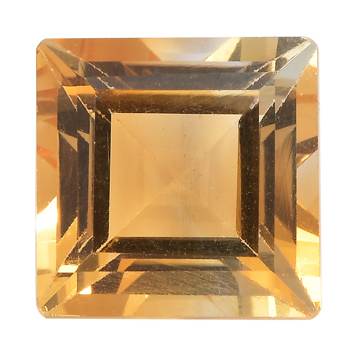 AA Brazilian Citrine (Sqr 11.5 mm) 5.90 ctw image number 0