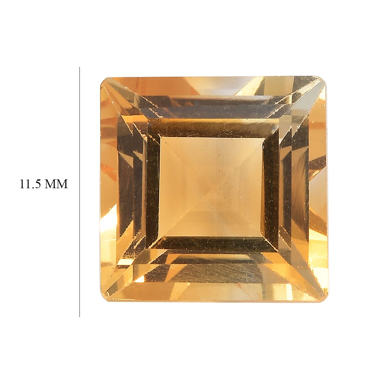 AA Brazilian Citrine (Sqr 11.5 mm) 5.90 ctw image number 3