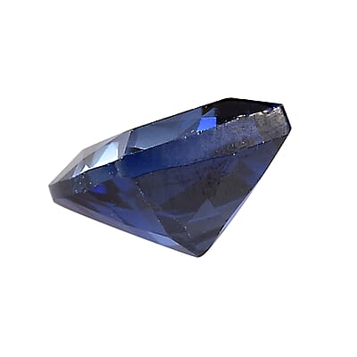Set of 2 Lab Created Blue Sapphire (Cushion 6x6 mm) 2.50 ctw
