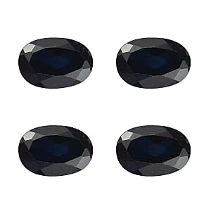 Set of 4 Lab Created Blue Sapphire (Oval 6x4 mm) 2.01 ctw