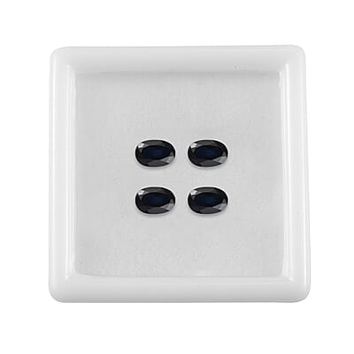 Set of 4 Lab Created Blue Sapphire (Oval 6x4 mm) 2.01 ctw