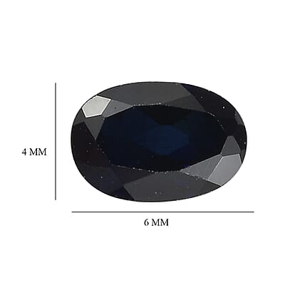 Set of 4 Lab Created Blue Sapphire (Oval 6x4 mm) 2.01 ctw