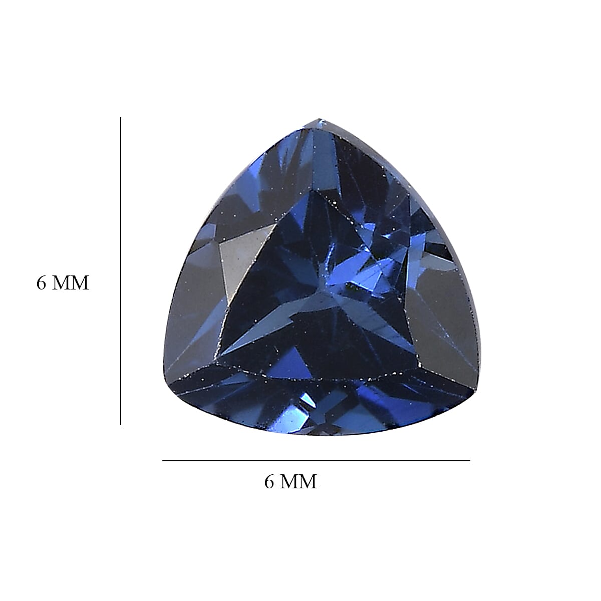 Set of 2 Lab Created Blue Sapphire (Trl 6 mm) 1.83 ctw image number 3
