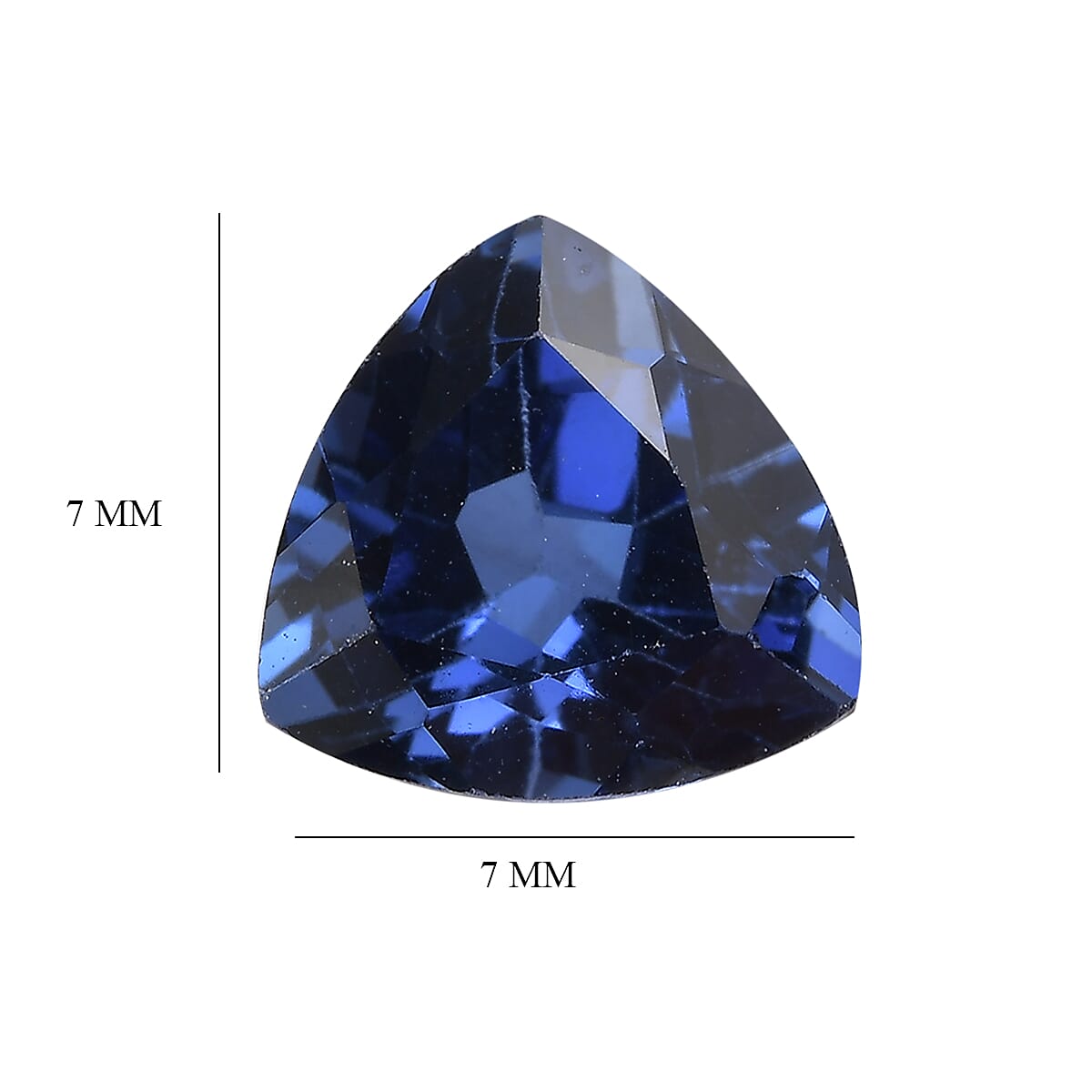 Lab Created Blue Sapphire (Trl 7 mm) 1.32 ctw image number 3