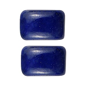 Set of 2 Lapis Lazuli (Cush 6x4 mm) 1.18 ctw