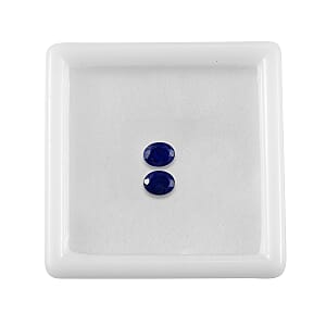 Set of 2 Lapis Lazuli (Oval 5x4 mm) 0.59 ctw