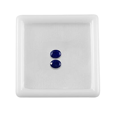 Set of 2 Lapis Lazuli (Oval 5x4 mm) 0.59 ctw