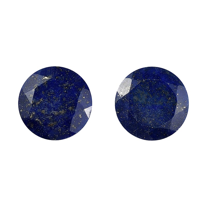 Set of 2 Lapis Lazuli (Round 12 mm) 9.74 ctw