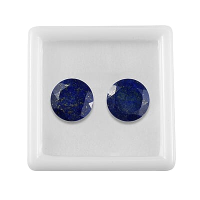 Set of 2 Lapis Lazuli (Round 12 mm) 9.74 ctw