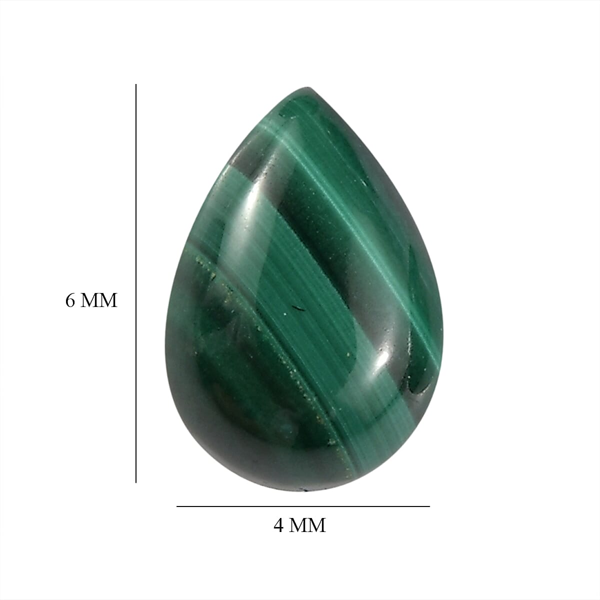 Set of 4 African Malachite (Pear 6x4 mm) 2.32 ctw image number 3