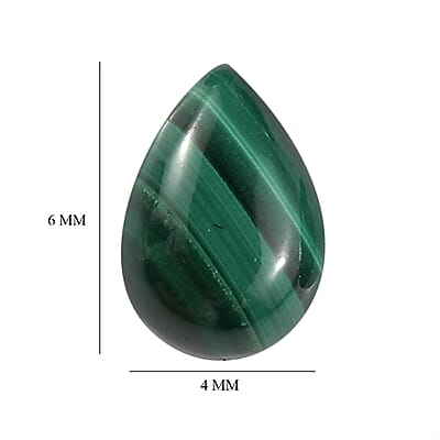 Set of 4 African Malachite (Pear 6x4 mm) 2.32 ctw