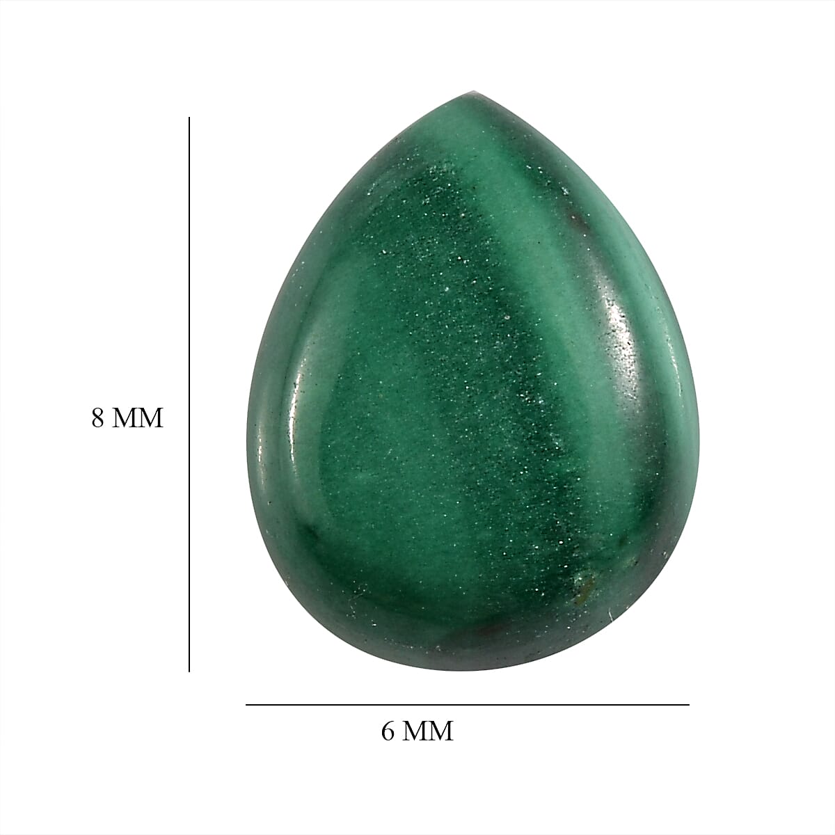 African Malachite (Pear 8x6 mm) 1.10 ctw image number 3