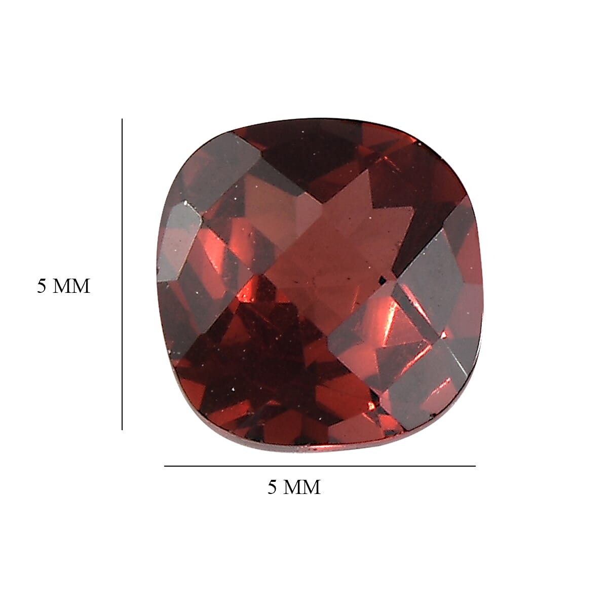 Set of 2 AA Mozambique Garnet (Cushion 5x5 mm) 1.23 ctw image number 3