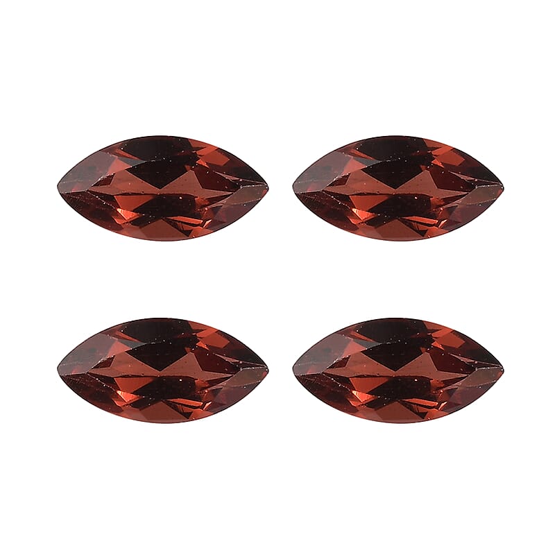 Set of 4 Mozambique Garnet (Mrq 6x3 mm) 1.16 ctw