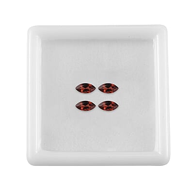 Set of 4 Mozambique Garnet (Mrq 6x3 mm) 1.16 ctw