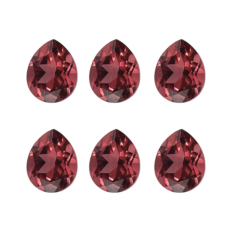 Set of 6 AA Mozambique Garnet (Pear 5x4 mm) 2.33 ctw