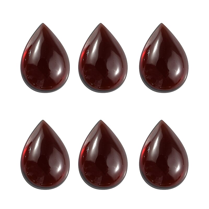 Set of 6 AA Mozambique Garnet (Pear 7x5 mm) 4.47 ctw