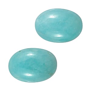 Amazonite Set of 2 (Ovl 7x5 mm) 1.44 ctw