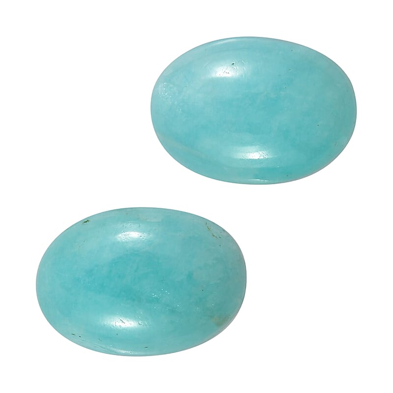 Amazonite Set of 2 (Ovl 7x5 mm) 1.44 ctw