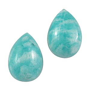 Amazonite Set of 2 (Pear 7x5 mm) 1.45 ctw