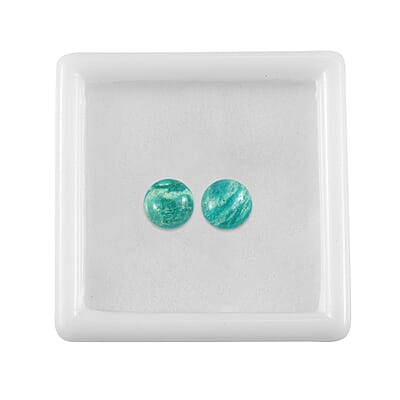 Amazonite Set of 2 (Rnd 6 mm) 1.63 ctw