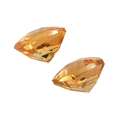 Set of 2 AA Brazilian Citrine (Cush 5x5 mm) 0.85 ctw