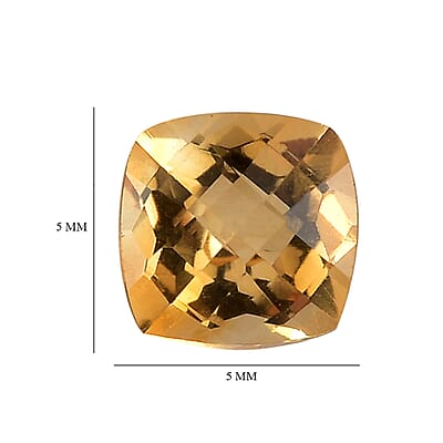 Set of 2 AA Brazilian Citrine (Cush 5x5 mm) 0.85 ctw