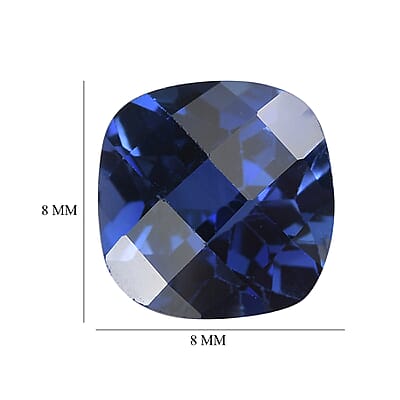 Lab Created Blue Sapphire (Cushion 8x8 mm) 2.45 ctw