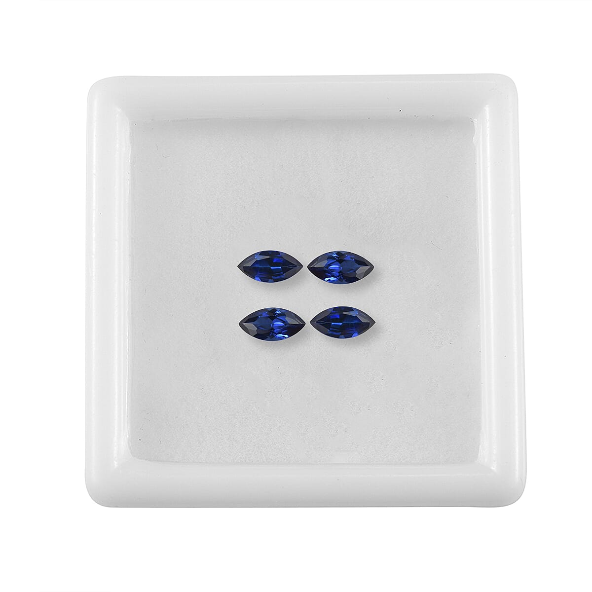 Set of 4 Lab Created Blue Sapphire (Mrq 6x3 mm) 1.08 ctw image number 2