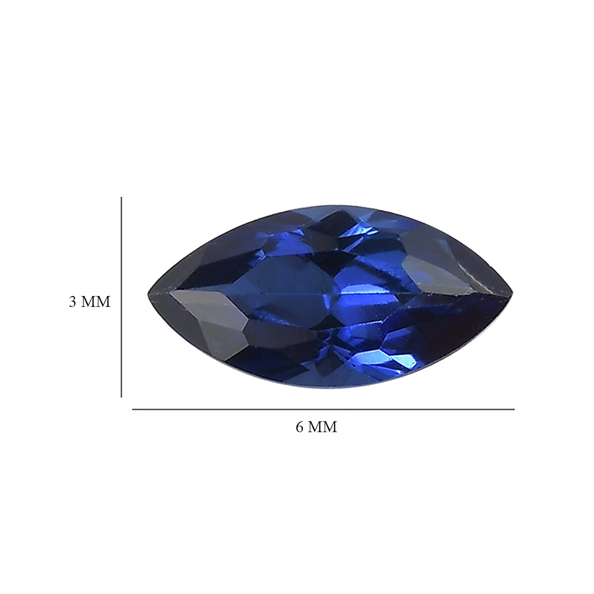 Set of 4 Lab Created Blue Sapphire (Mrq 6x3 mm) 1.08 ctw image number 3