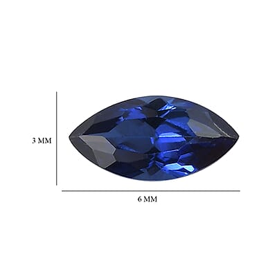 Set of 4 Lab Created Blue Sapphire (Mrq 6x3 mm) 1.08 ctw