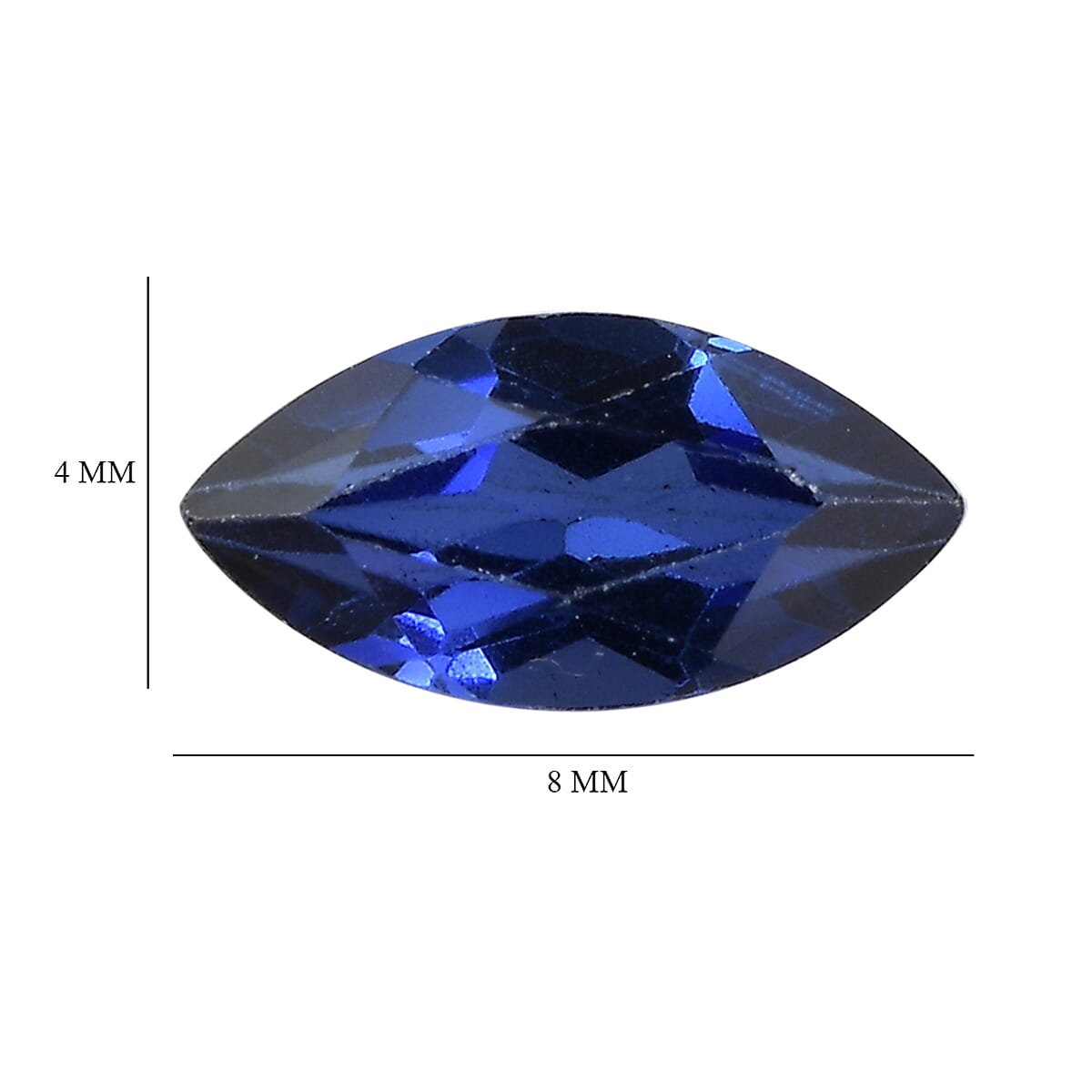 Set of 3 Lab Created Blue Sapphire (Mrq 8x4 mm) 1.92 ctw image number 3