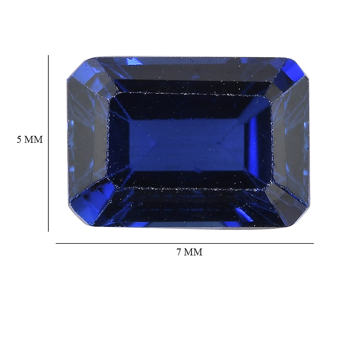 Lab Created Blue Sapphire (Oct 7x5 mm) 1.19 ctw image number 3