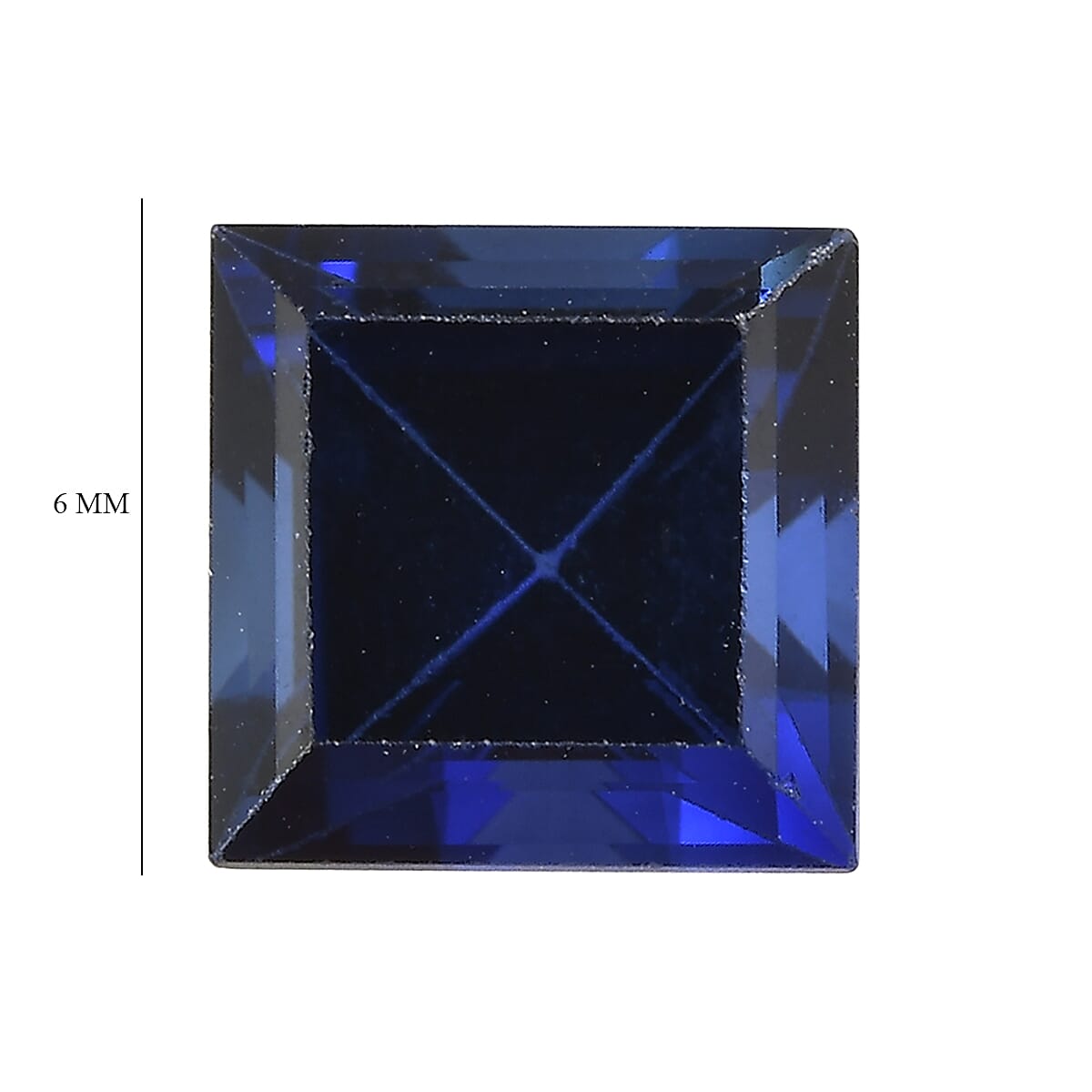 Lab Created Blue Sapphire (Sqr 6 mm) 1.32 ctw image number 3