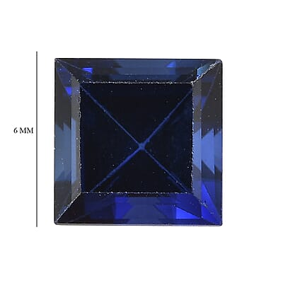 Lab Created Blue Sapphire (Sqr 6 mm) 1.32 ctw