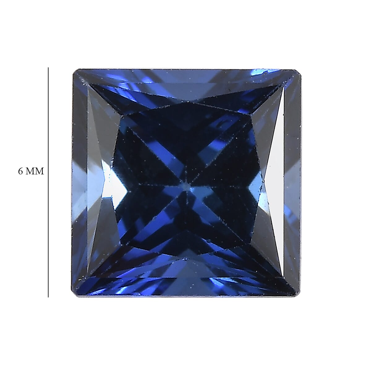 Lab Created Blue Sapphire (Sqr 6 mm) 1.36 ctw image number 3