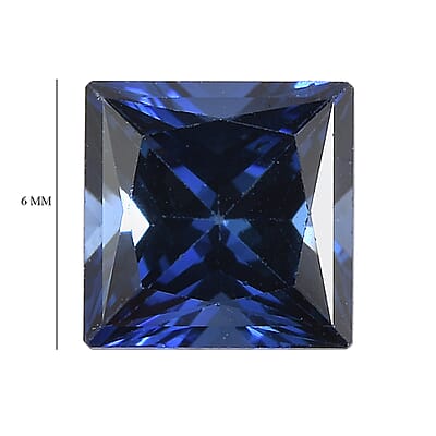 Lab Created Blue Sapphire (Sqr 6 mm) 1.36 ctw