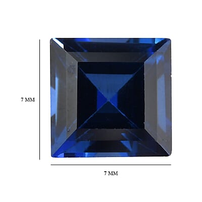 Lab Created Blue Sapphire (Sqr 7 mm) 2.15 ctw