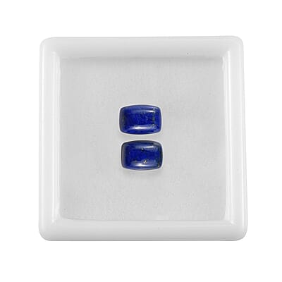 Set of 2 Lapis Lazuli (Cush 7x5 mm) 1.96 ctw