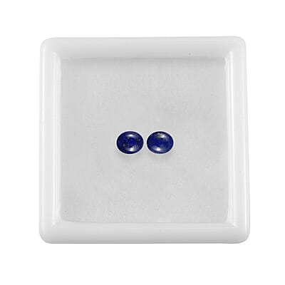 Set of 2 Lapis Lazuli (Oval 5x4 mm) 0.64 ctw