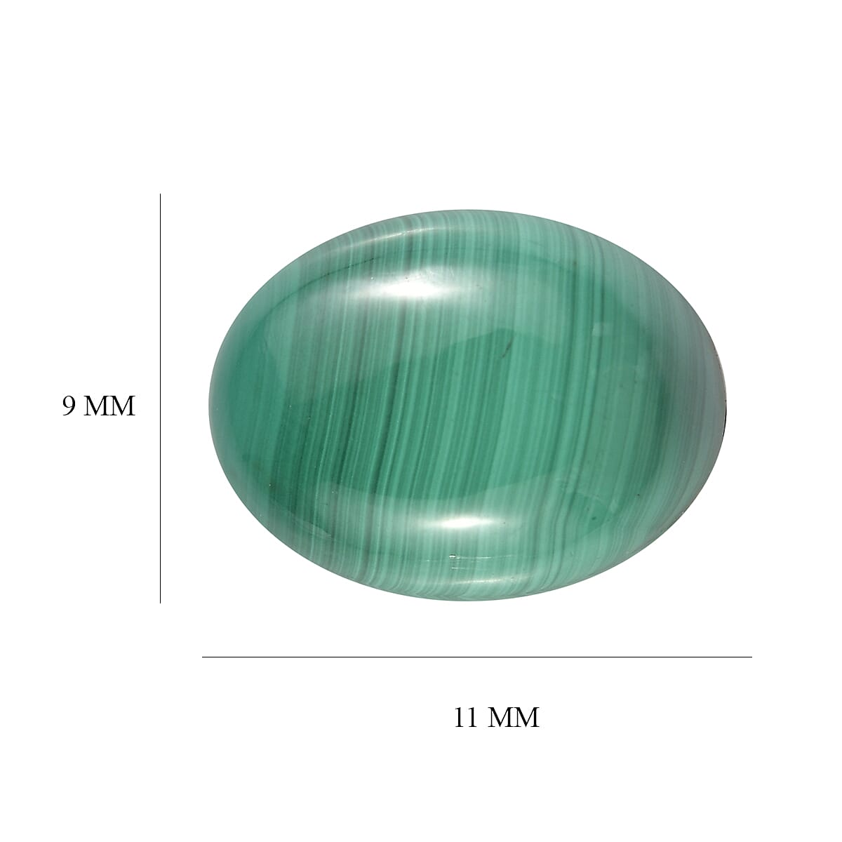 African Malachite (Ovl 11x9 mm) 3.44 ctw image number 3