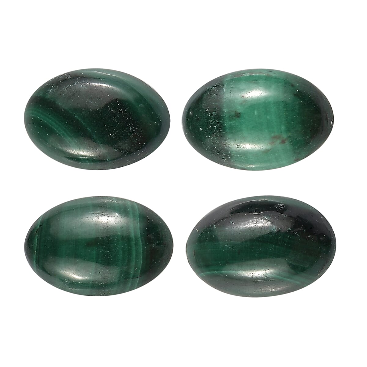 Set of 4 African Malachite (Oval 6x4 mm) 1.90 ctw image number 0
