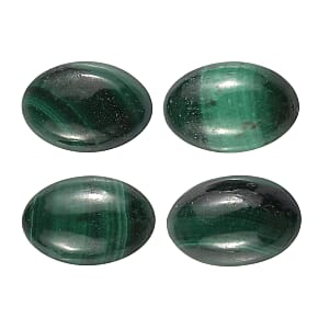 Set of 4 African Malachite (Oval 6x4 mm) 1.90 ctw