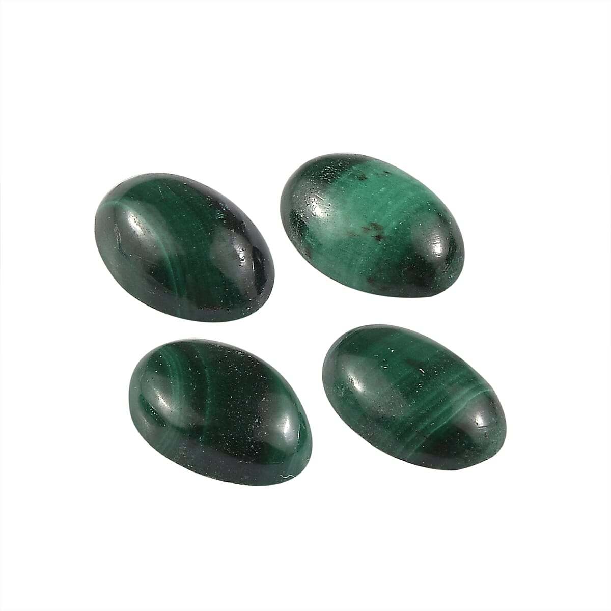 Set of 4 African Malachite (Oval 6x4 mm) 1.90 ctw image number 1