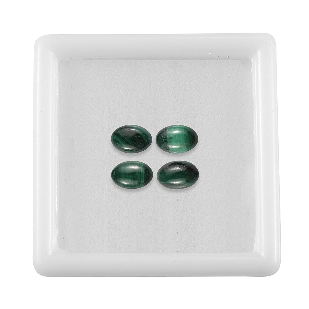 Set of 4 African Malachite (Oval 6x4 mm) 1.90 ctw image number 2
