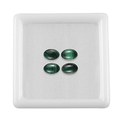 Set of 4 African Malachite (Oval 6x4 mm) 1.90 ctw